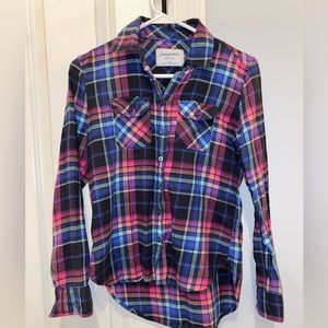 Ladies AéRopostale plaid flannel shirt size XS